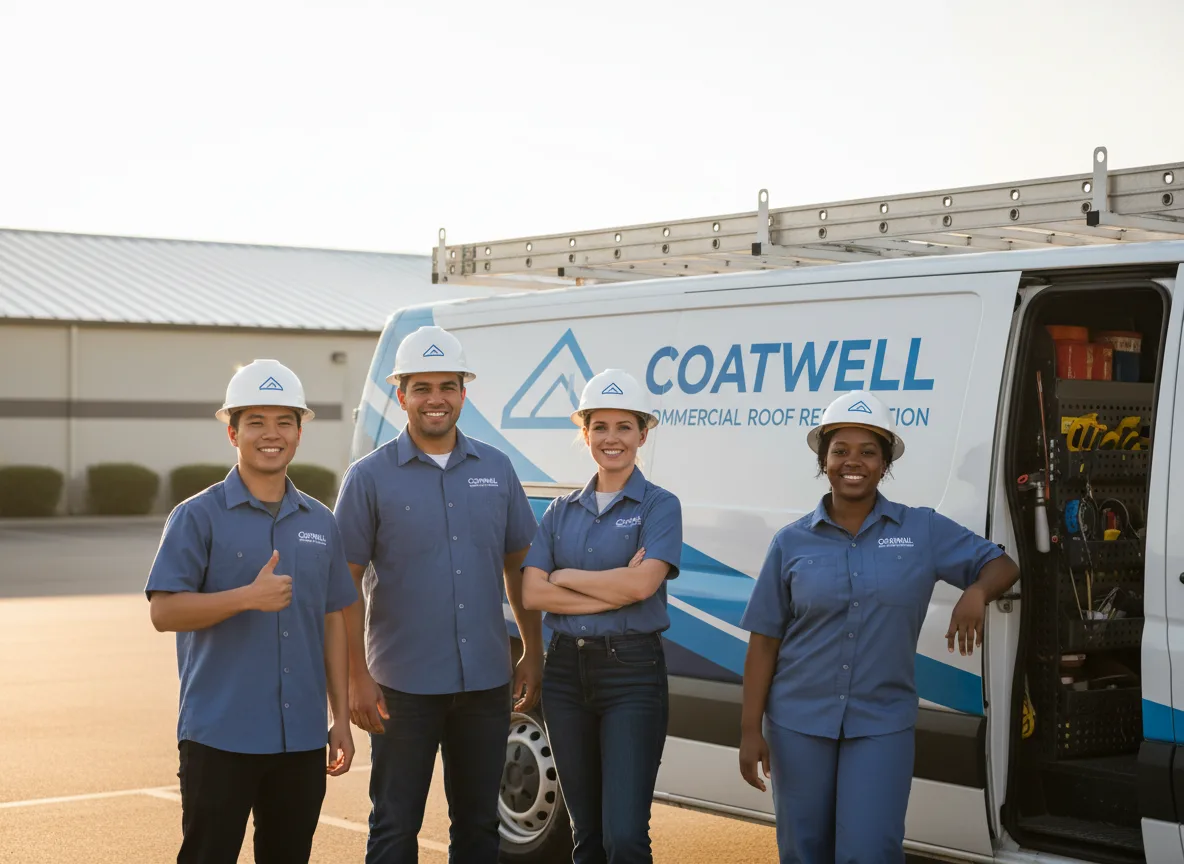 Commercial roof coating company in Hawkins, WI